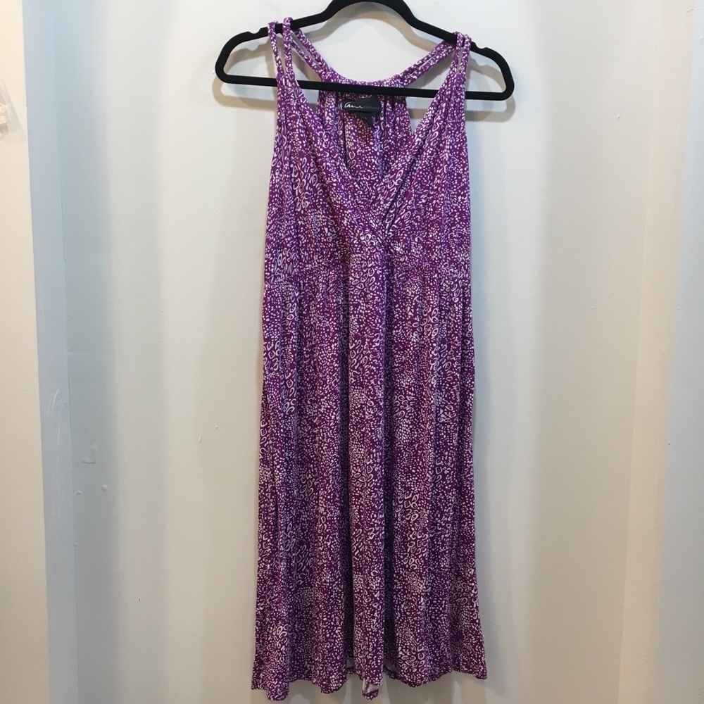 Lane Bryant Purple and White Flower Dress